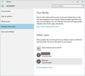 membuat user account baru windows 10