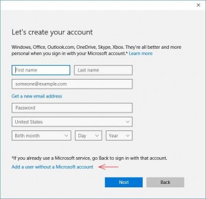 menambah user tanpa akun microsoft