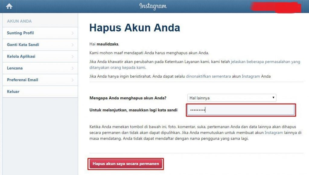 Cara Menghapus Akun Instagram Secara Permanen – LemOOt