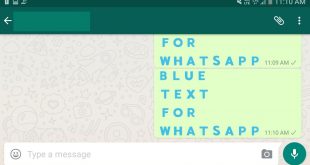 cara buat teks biru whatsapp
