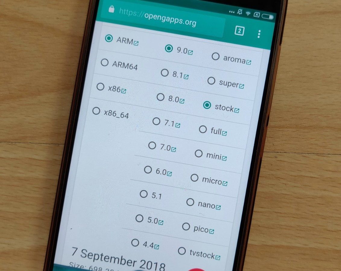 Paket GApps untuk Android 9 Pie