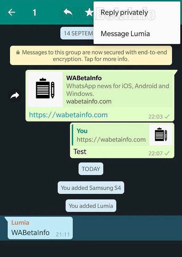 Fitur Terbaru WhatsApp untuk iOS ,Reply Private
