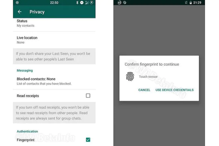 WhatsApp Tingkatkan Keamanan Dengan Dilengkapi Otentikasi Sidik Jari,fitur terbaru whatsapp,update whatsapp,tips dan trik whatsapp,hack whatsapp,whatsapp eror,atasi whatsapp eror,cara mudah atasi whatsapp eror