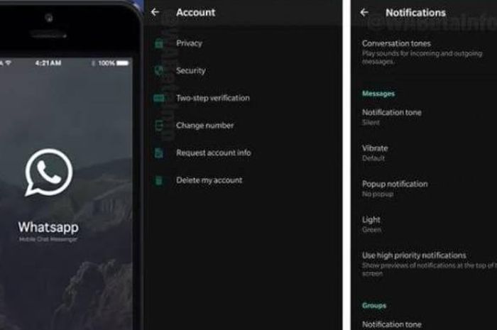 WhatsApp Luncurkan Fitur Baru Dark Mode dan Mode Hemat Baterai