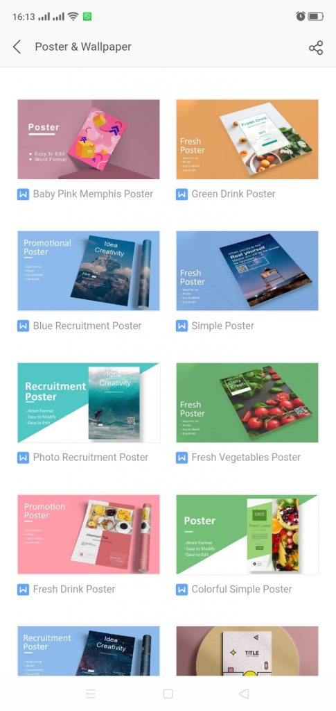 template poster WPS Office