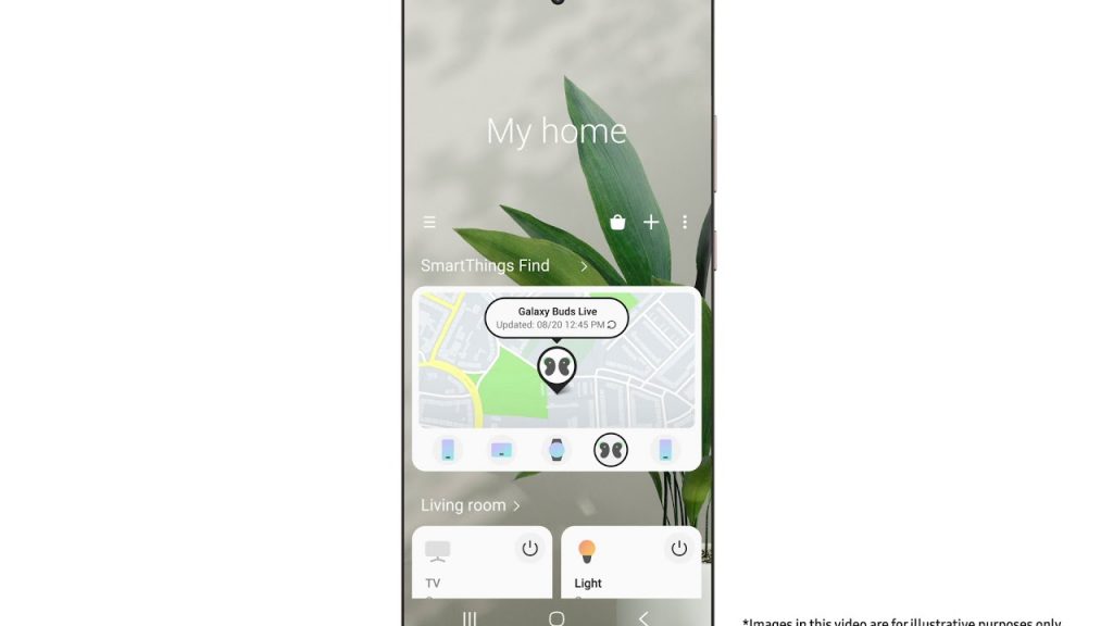 Tampilan smartthings find